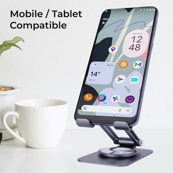 Pbuddy Aluminum Alloy Desk Mobile Phone Holder 360 Turntable Adjustable Table Cell Phone Stand Pbuddy Aluminum Alloy Desk Mobile Phone Holder 360 Turntable Adjustable Table Cell Phone Stand